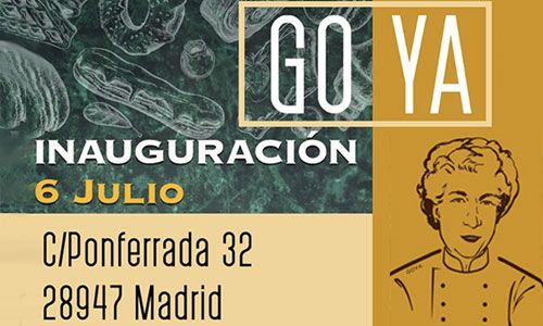 Cartel de apertura de nuevo Obrador de Goya en calle Ponferrada, Madrid