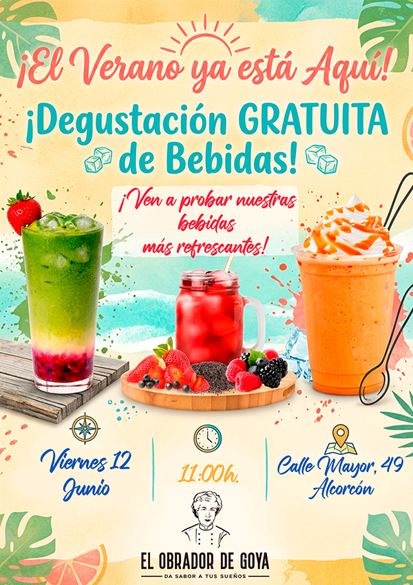 Degustación gratuita de bebidas de verano en El Obrador De Goya Alcorcón