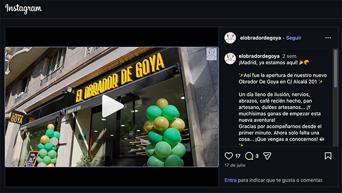 El Obrador De Goya en Instagram El Obrador De Goya en Instagram